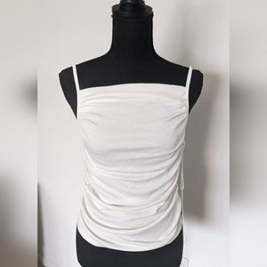 NWT All Row White Cami Top, size medium